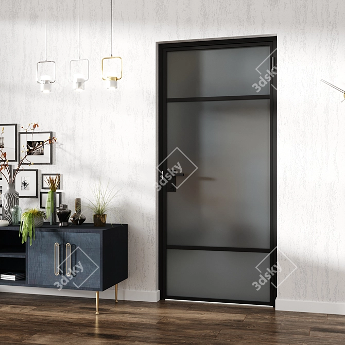 Title: Sleek Swing Doors by Ginterio 3D model image 2