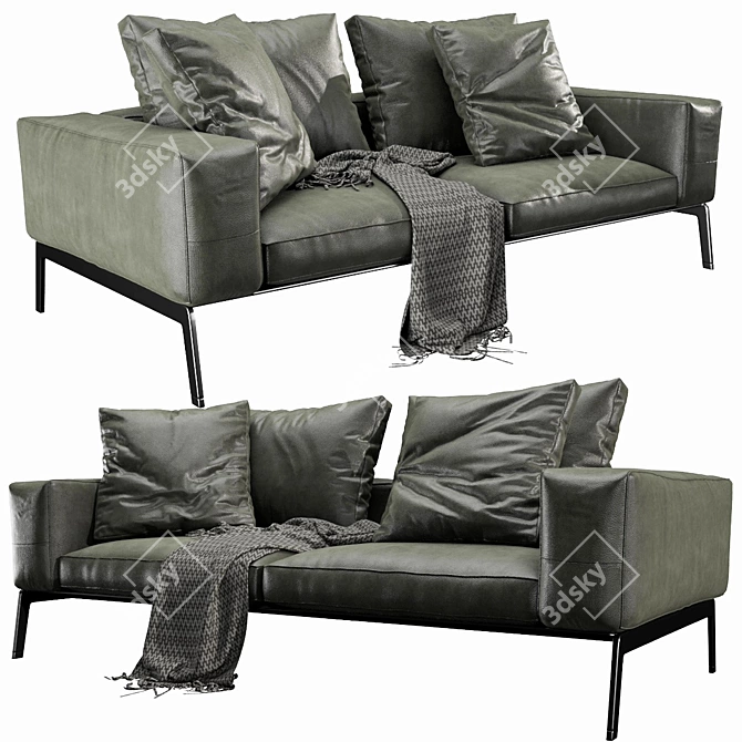 Sleek Flexform Lifesteel Sofa 3D model image 4