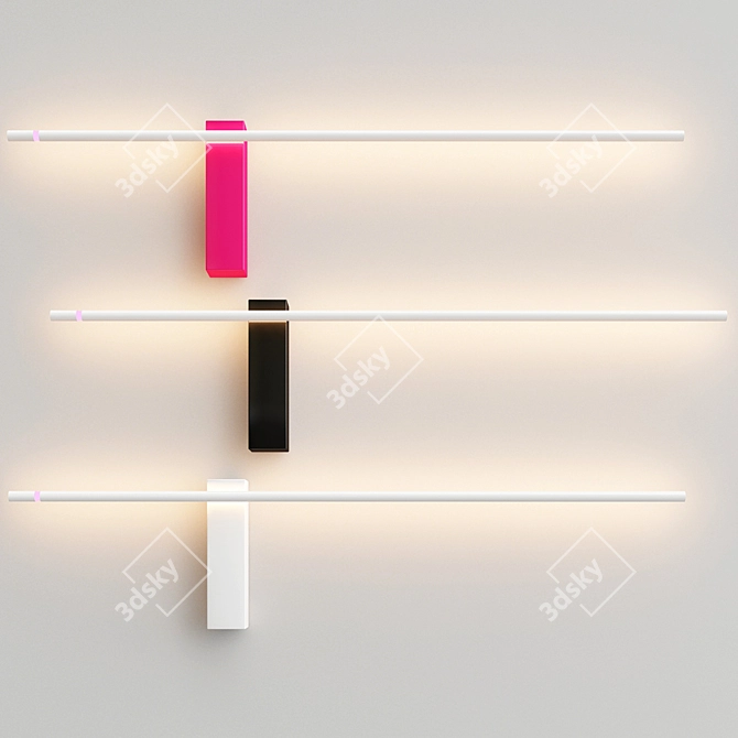 Minimalist LED Wall Light 3D model image 2