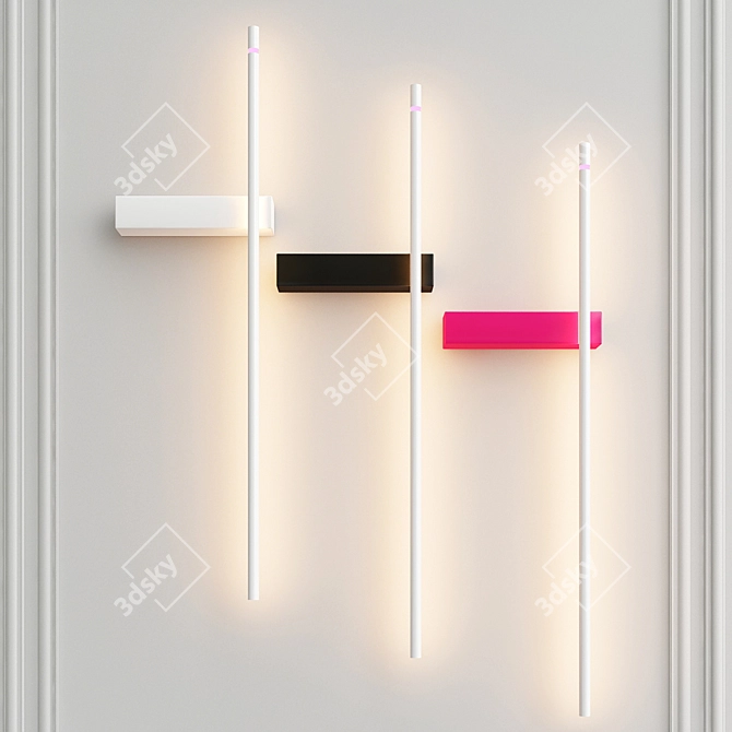 Minimalist LED Wall Light 3D model image 3