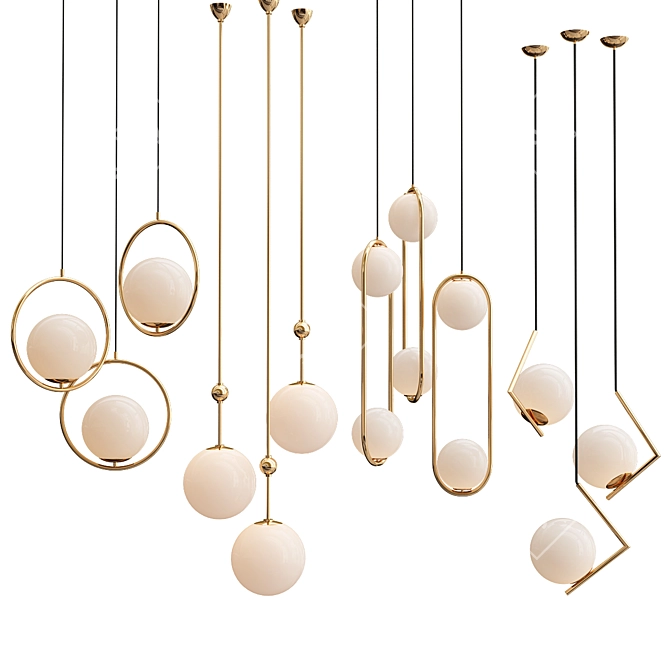 Modern Hanging Lamps Collection 3D model image 1