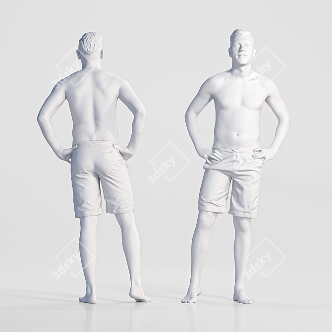 High-Res Character Model for 3D Rendering 3D model image 3