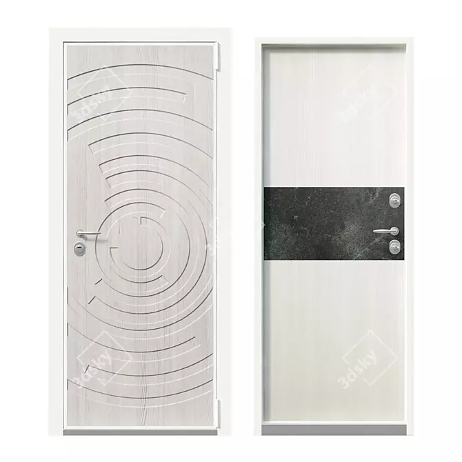 Fortis Securemme: Stylish, Durable Doors 3D model image 1