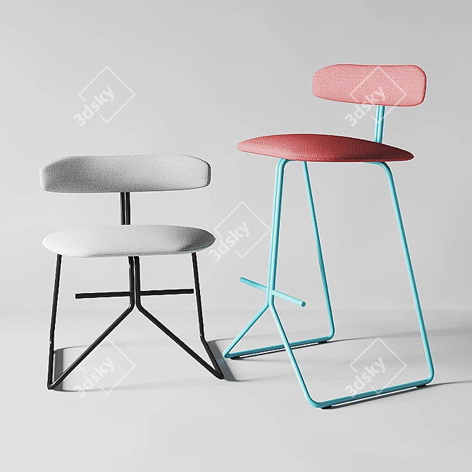 Title: Elegant Rider Chair: Stylish and Comfortable 3D model image 5