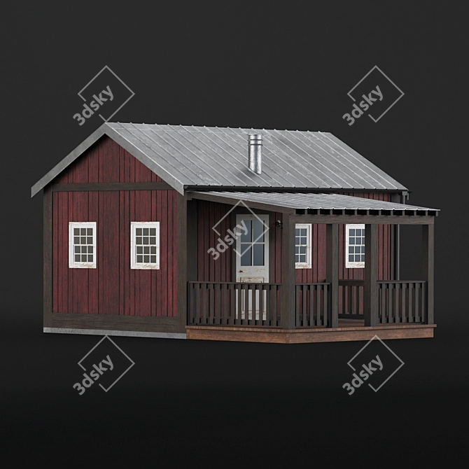 Scandinavian Mountain Retreat 3D model image 3