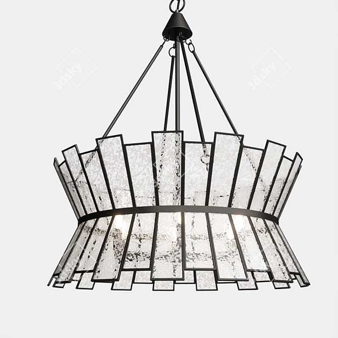 Elegant "Chapelle" 6-Light Chandelier 3D model image 1