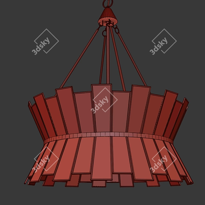 Elegant "Chapelle" 6-Light Chandelier 3D model image 2