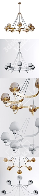 Twinkle Metal & Glass Pendant 3D model image 2