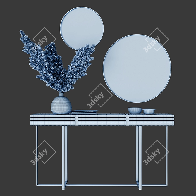 Pampas & Console Decoration Set - Elegant and versatile 3D model image 4