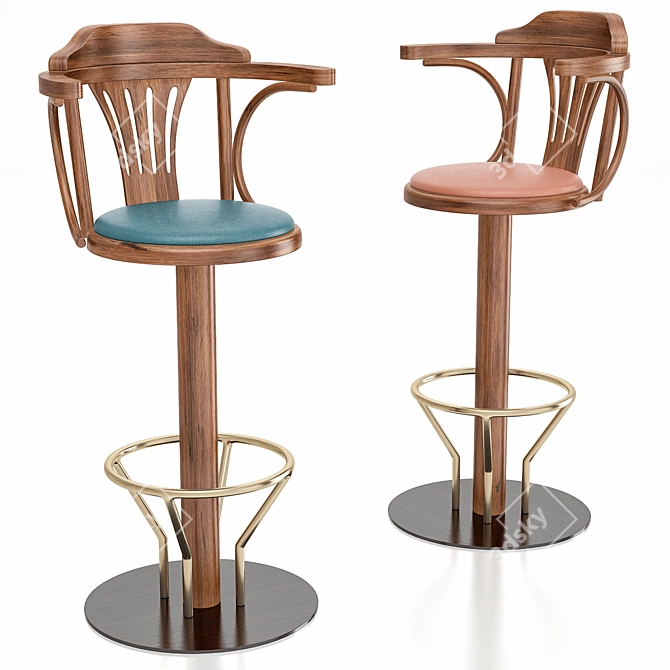 Elegant Swivel Chair-Forti Giorgio 3D model image 1