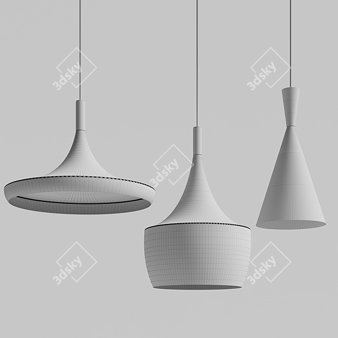 Modern Pendant Light Set 3D model image 3