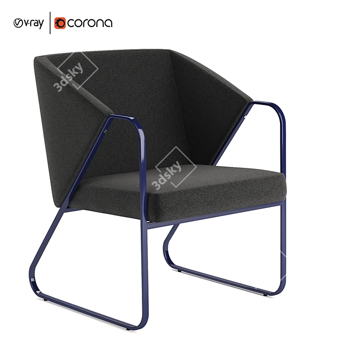 Modern LYFT Lounge Chair: Sleek Design, Superior Comfort 3D model image 1