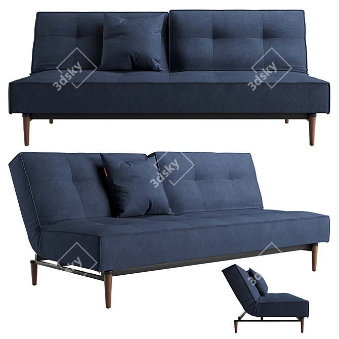 Versatile Splitback Sofa 3D model image 1