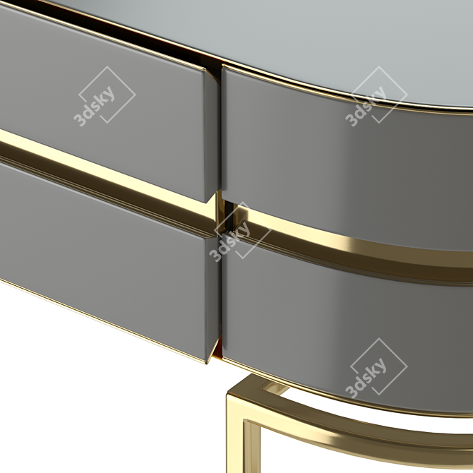 Modern Console Table with PBR Glossiness 3D model image 3