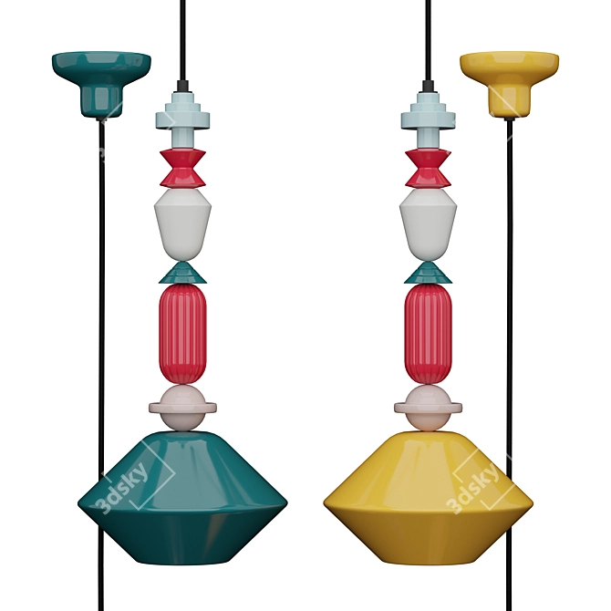 Ferroluce Deco Lariat Pendant 3D model image 1