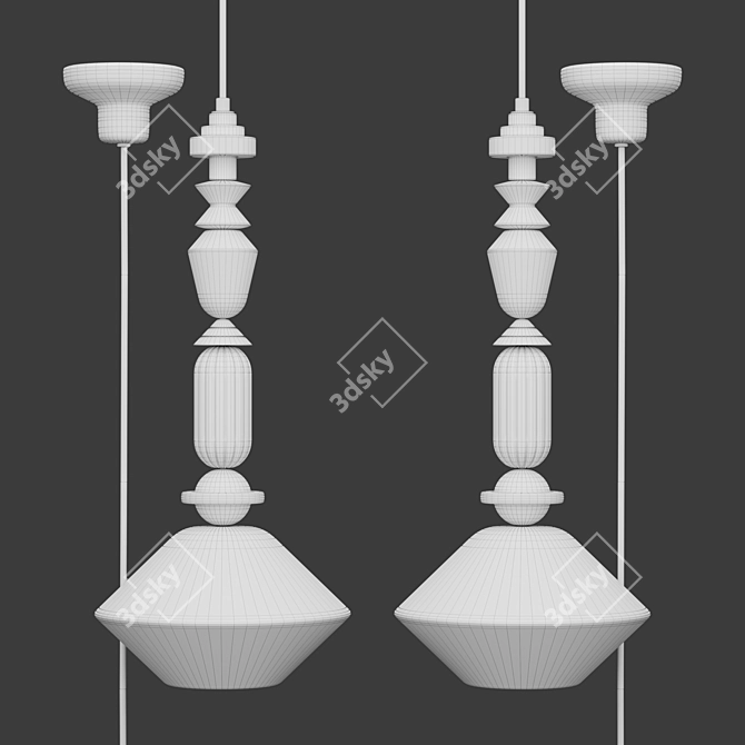 Ferroluce Deco Lariat Pendant 3D model image 2