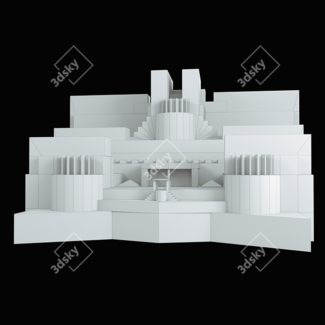 SIS HQ: Iconic London Building 3D model image 2