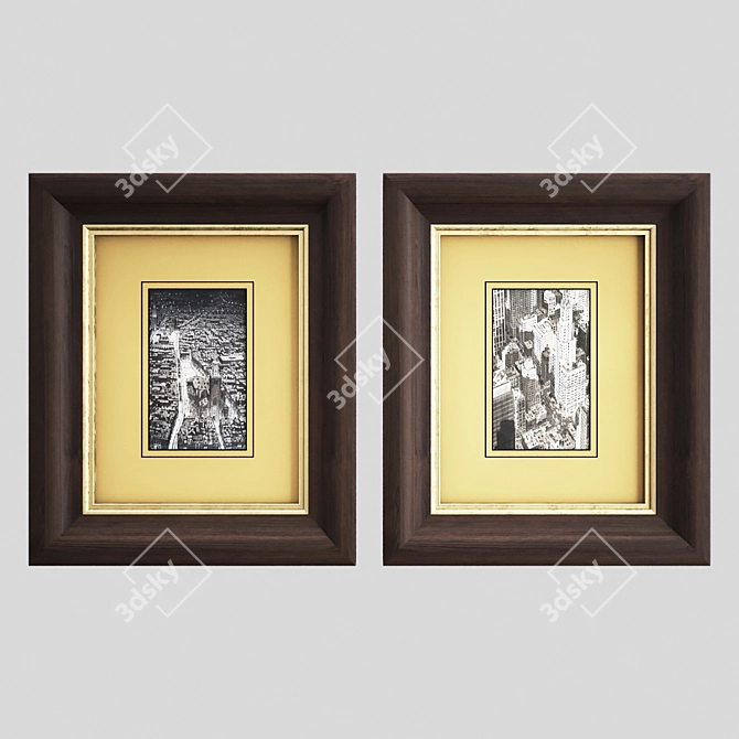 Elegant Classic Art Prints 3D model image 5