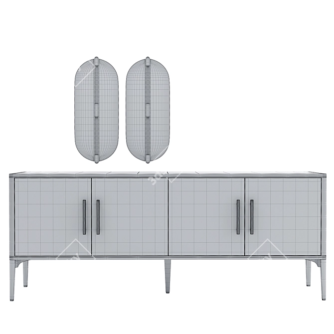 Elegant Enza Raum Sideboard - Sleek Design & Ample Storage 3D model image 4