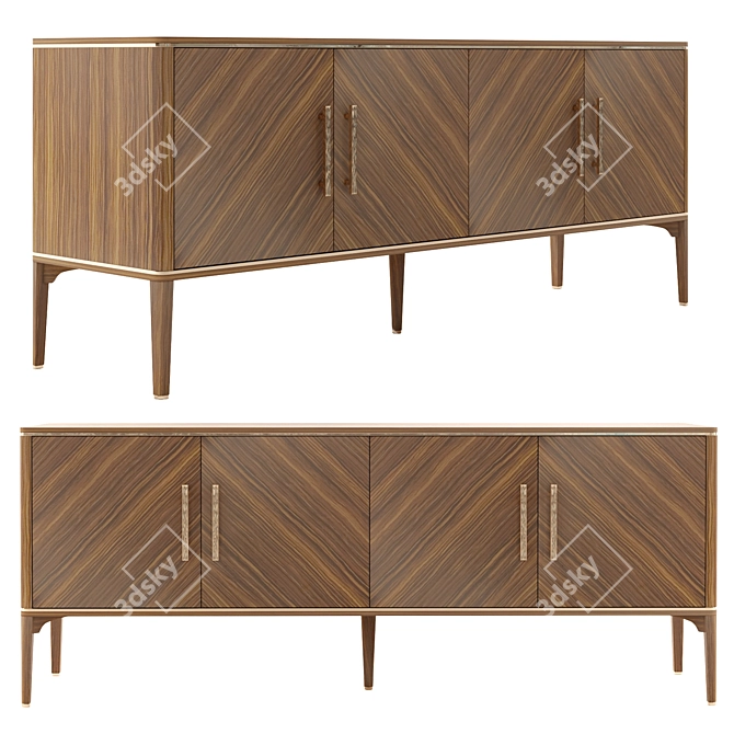 Elegant Enza Raum Sideboard - Sleek Design & Ample Storage 3D model image 5