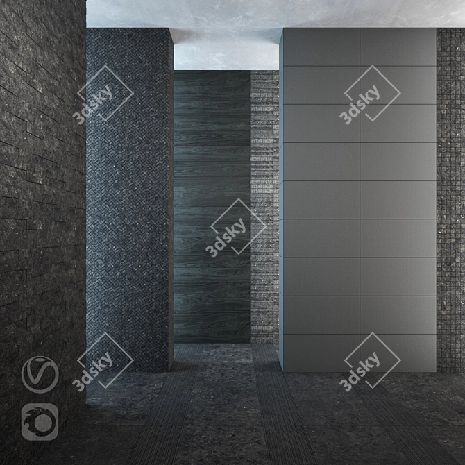 Italon Black Stone Room Collection 3D model image 1