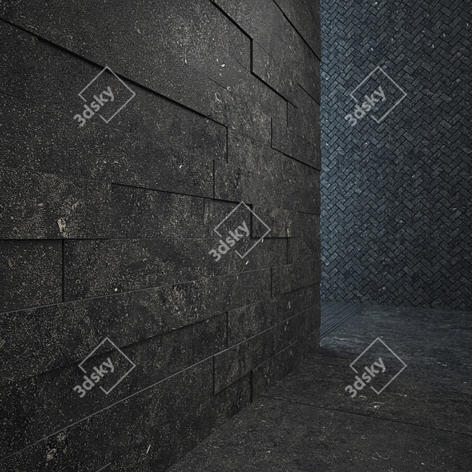 Italon Black Stone Room Collection 3D model image 2