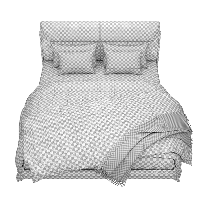 Arte Brotto Leonardo 1800mm King Bed 3D model image 4
