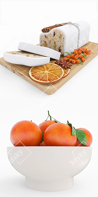 Delicious Fruit Tea & Zesty Tangerines 3D model image 8