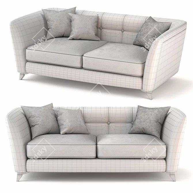 Luxury Birkin Sofa Set 3D model image 2