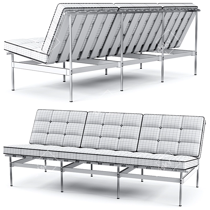 Modern and Elegant Artifort C416 Sofa 3D model image 3