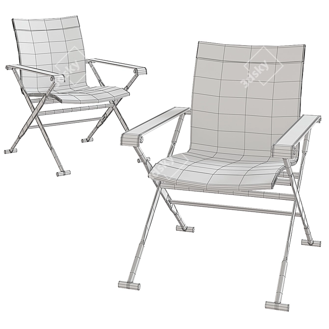 Luxury Leather Armchair Beverly 3D model image 2
