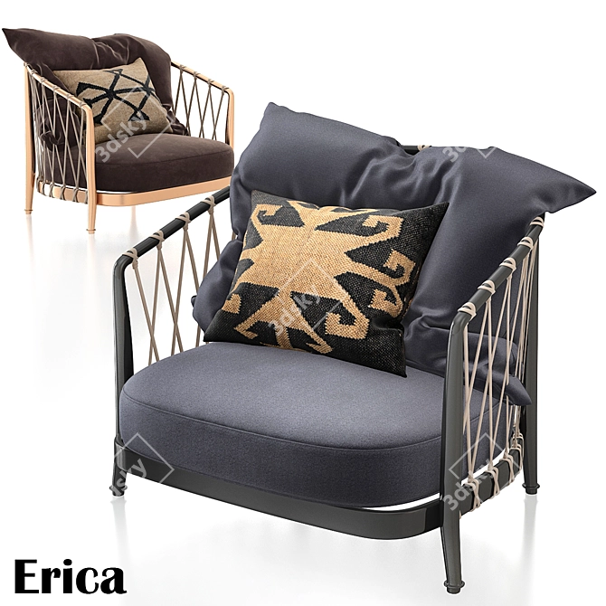 Elegant Erica Armchair: Modern Comfort 3D model image 1