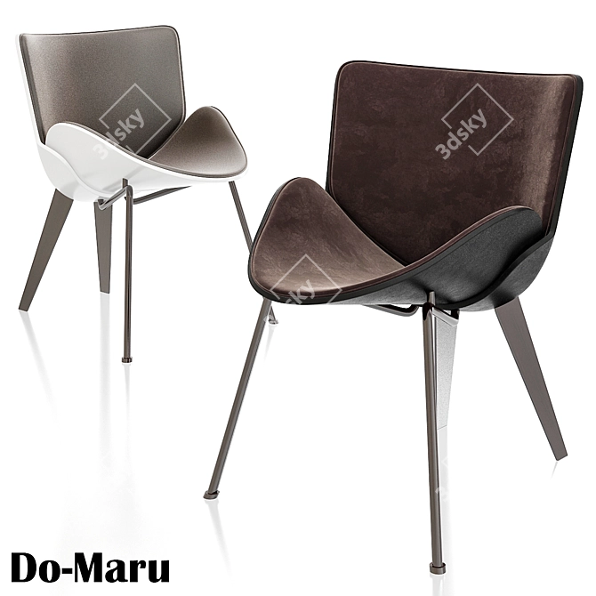 Luxury Leather Armchair: Do-Maru LEVIEN 3D model image 1