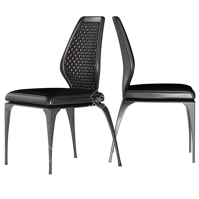Elegant Pontecorvo Chair: Italian Design Masterpiece 3D model image 1
