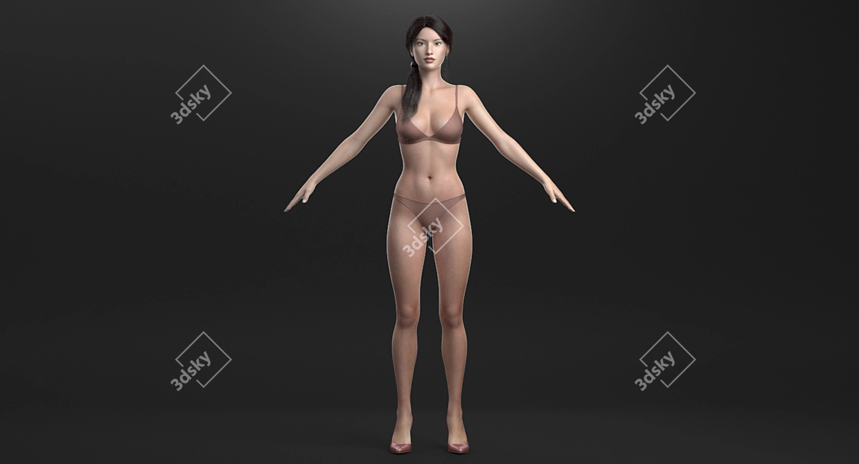 Cinderella: High-Quality 3D Character 3D model image 4