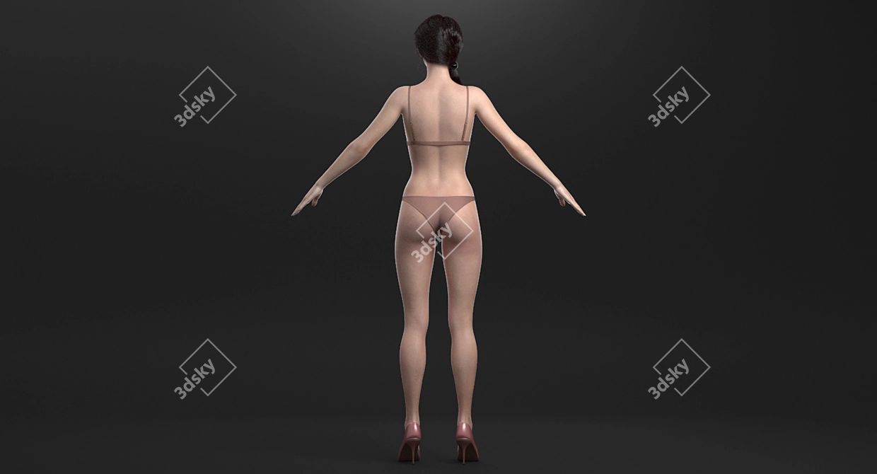 Cinderella: High-Quality 3D Character 3D model image 5