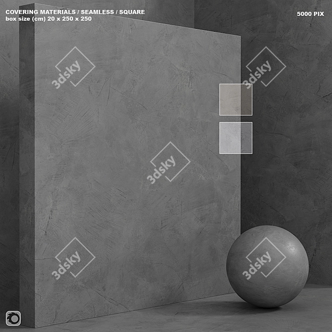 Seamless Concrete Plaster Set 3D model image 1