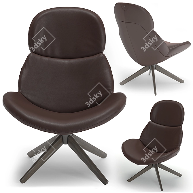 Natuzzi Conca - Stylish and Comfortable 3D model image 1