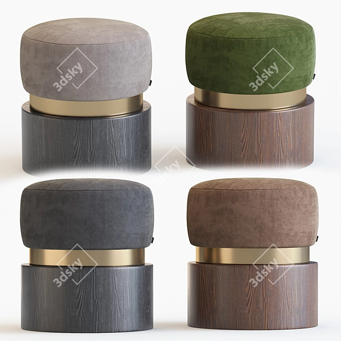 Versatile Luna B Stool: Stool or Coffee Table 3D model image 1