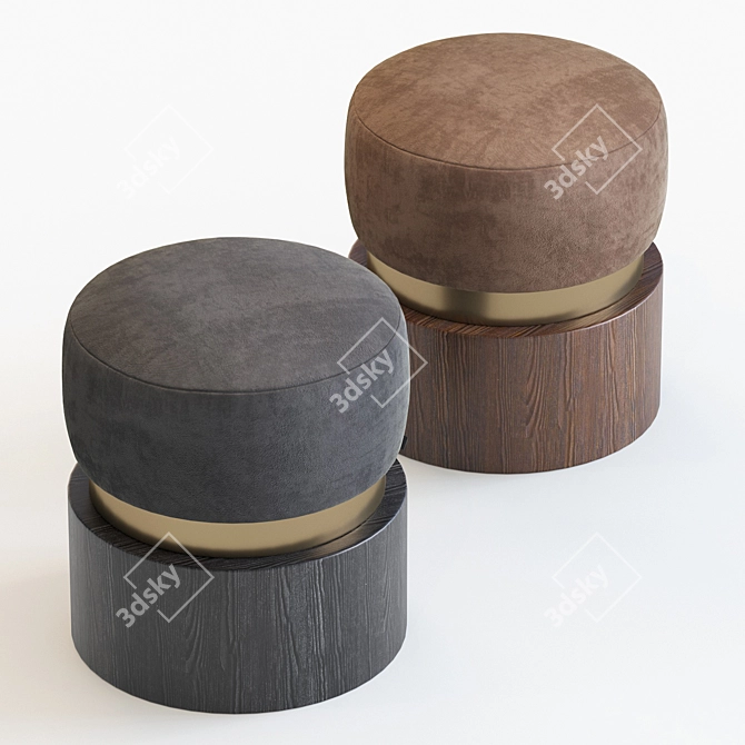 Versatile Luna B Stool: Stool or Coffee Table 3D model image 2