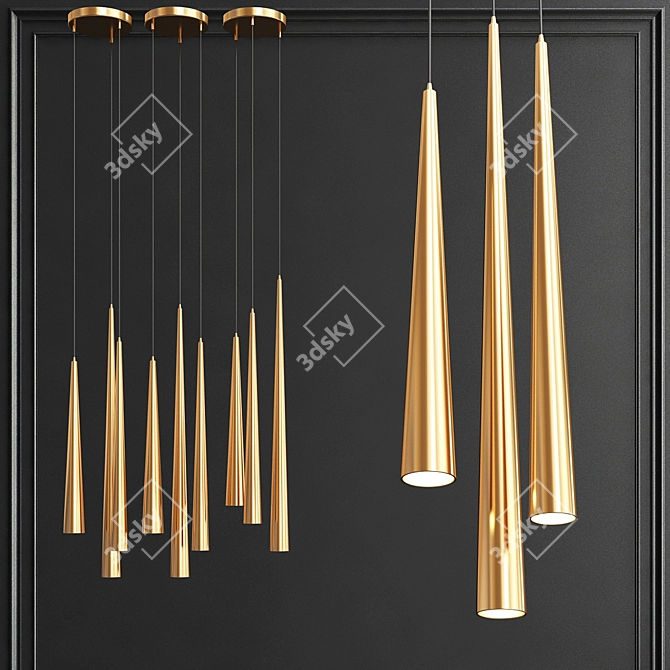 Sleek Pendant Light: Firlinfeu Collection 3D model image 4