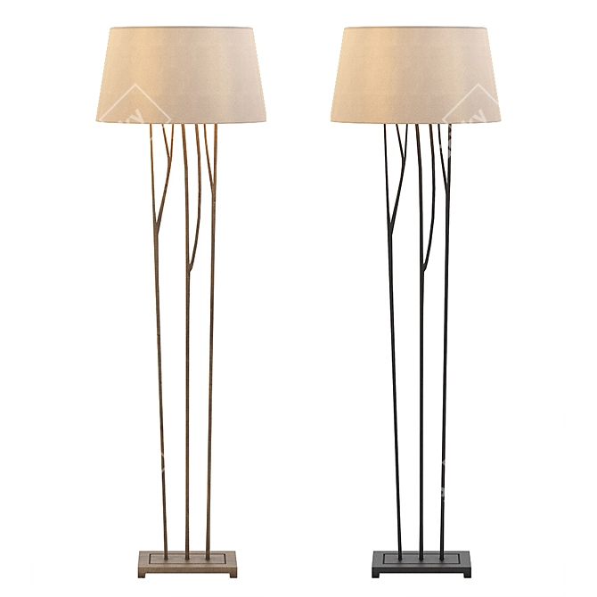 Sleek Aspen Floor Lamp 3D model image 1