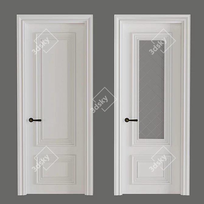 Elegant Palazzo Door 3D model image 1