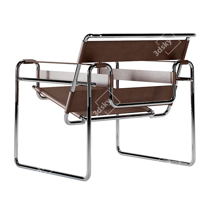 Sleek Wassily Chair - Russian Design 3D model image 2