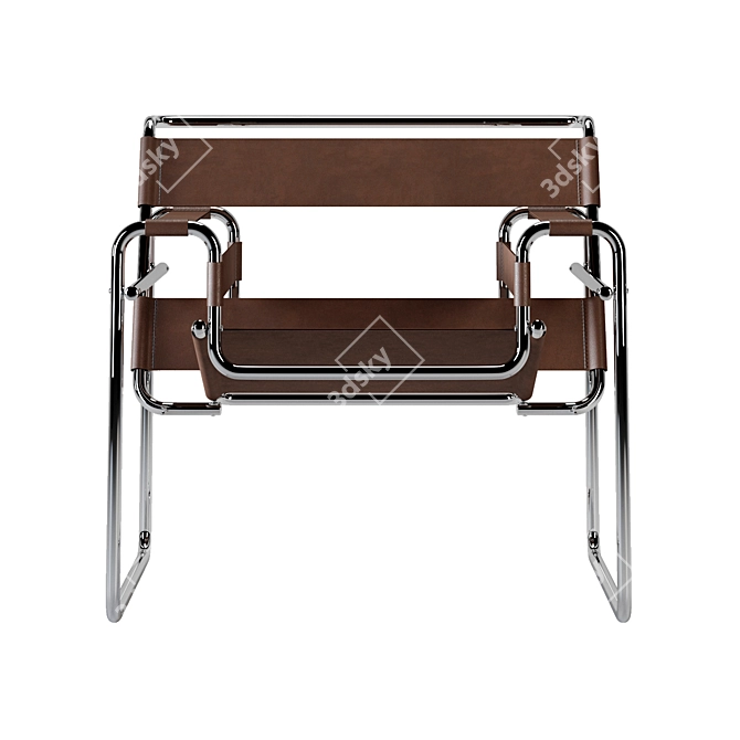 Sleek Wassily Chair - Russian Design 3D model image 3