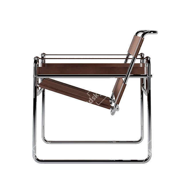 Sleek Wassily Chair - Russian Design 3D model image 4