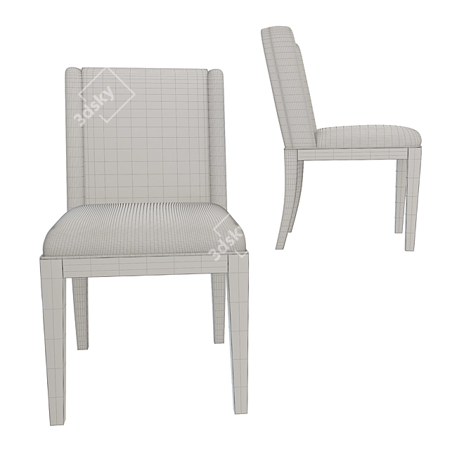 Modern Horizon Dining Chair – Stylish and Sturdy 3D model image 3