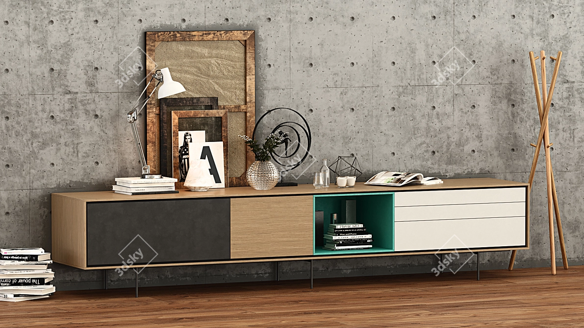 Modern Treku Aura C9-2 Sideboard 3D model image 2