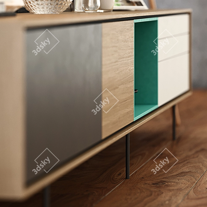 Modern Treku Aura C9-2 Sideboard 3D model image 3