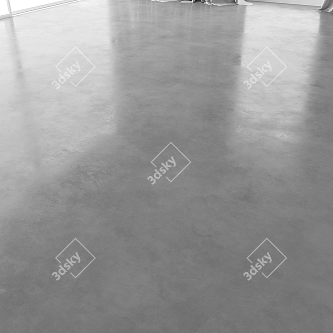 Polished Concrete Floor: High-Quality Material & Textures 3D model image 1